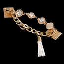 Luxury Rhinestone Bracelet White Tassel Phone Case Decoration Charms DIY Accessories