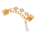 Luxury Rhinestone Bracelet White Tassel Phone Case Decoration Charms DIY Accessories