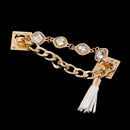 Luxury Rhinestone Bracelet White Tassel Phone Case Decoration Charms DIY Accessories