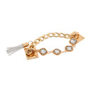 Luxury Rhinestone Bracelet White Tassel Phone Case Decoration Charms DIY Accessories