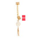 New Stylish Plating Frame Pearl Tassel Bracelet Metal Chain Holder Protector Phone Case Accessories