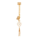 New Stylish Plating Frame Pearl Tassel Bracelet Metal Chain Holder Protector Phone Case Accessories