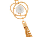 New Stylish Plating Frame Pearl Tassel Bracelet Metal Chain Holder Protector Phone Case Accessories
