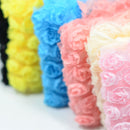 3 Yard 6-Rows Rose Flower Chiffon Sewing Lace Trim Fabric Craft Projects Hat Clothes Decor Wedding Party DIY Black