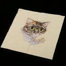 4 Pieces Assorted Cute Cat Pattern Hand Dyed Printed Cotton Fabric Sewing DIY Patchwork 15x15cm