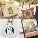 4 Pieces Assorted Cats Pattern Hand Dyed Printed Cotton Fabric Sewing DIY Patchwork 15x15cm