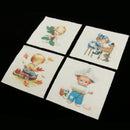 4 Pieces Hand-Dyed Cotton Linen Quilt Fabric for Sewing Patchwork Purse Handbag Throw Pillow Cushion Covers