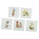 5 Pieces Assorted Country Girl Pattern Hand Dyed Printed Cotton Fabric Sewing DIY Patchwork 15x15cm