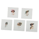 5 Piece Hand Dyed Beauty Printed Cotton Fabric Canvas for Patchwork Quilting Craft DIY Bag Purse Making