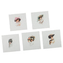 5 Piece Hand Dyed Beauty Printed Cotton Fabric Canvas for Patchwork Quilting Craft DIY Bag Purse Making