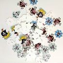 100 Pieces Mix Cartoon Pirate Wooden Buttons Scrapbooking Crafting Sewing 2 Holes