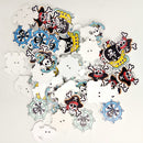 100 Pieces Mix Cartoon Pirate Wooden Buttons Scrapbooking Crafting Sewing 2 Holes