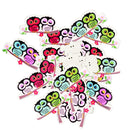 100 Pieces Cute Owl Shape Wooden Buttons Scrapbooking Embellishments for Sewing Kids Crafts Cardmaking