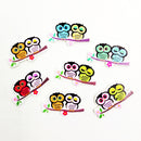 100 Pieces Cute Owl Shape Wooden Buttons Scrapbooking Embellishments for Sewing Kids Crafts Cardmaking