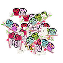 100 Pieces Cute Owl Shape Wooden Buttons Scrapbooking Embellishments for Sewing Kids Crafts Cardmaking