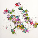 100 Pieces Cute Owl Shape Wooden Buttons Scrapbooking Embellishments for Sewing Kids Crafts Cardmaking