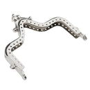 Sewing Evening Purse Handbag Metal Frame Kiss Clasp Lock Hill for Purse Bag DIY 10cm x 8cm Sliver