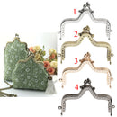 Sewing Evening Purse Handbag Metal Frame Kiss Clasp Lock Hill for Purse Bag DIY 10cm x 8cm Sliver