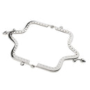 Sewing Evening Purse Handbag Metal Frame Kiss Clasp Lock Hill for Purse Bag DIY 10cm x 8cm Sliver