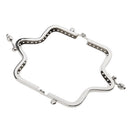 Sewing Evening Purse Handbag Metal Frame Kiss Clasp Lock Hill for Purse Bag DIY 10cm x 8cm Sliver