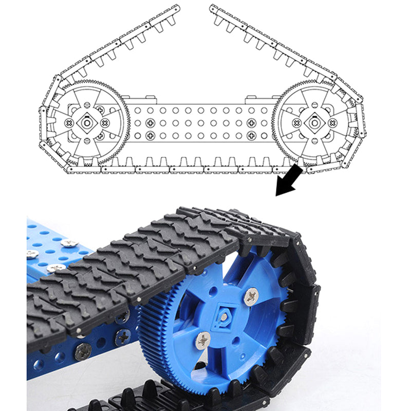 1 Set Plastic Tank Track Model Accessory for RC Tank Car Toy Model Making Kids DIY Crafts