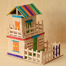 Ice Cream Stick Model Wooden Crafts Model Building Tools Kit for DIY Little House Kids Toys Games
