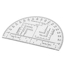 6 Inch Plastic Protractor Map Reading Tool Half Circle Design for Map Reading