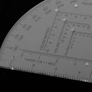6 Inch Plastic Protractor Map Reading Tool Half Circle Design for Map Reading