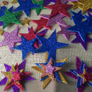 1 Pack Colorful Self Adhesive Star Shaped Foam Glitter Stickers Scrapbooking for Kid Craft