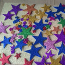1 Pack Colorful Self Adhesive Star Shaped Foam Glitter Stickers Scrapbooking for Kid Craft