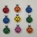 10 Pieces 3D Colorful Foam Ladybird Sticker Self Adhesive for Wall Ceil DIY Project
