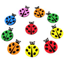 10 Pieces 3D Colorful Foam Ladybird Sticker Self Adhesive for Wall Ceil DIY Project