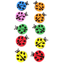 10 Pieces 3D Colorful Foam Ladybird Sticker Self Adhesive for Wall Ceil DIY Project