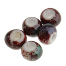 100 Pieces Vintage Style Round Ceramic Loose Beads Spacer Bead for DIY Materials 1