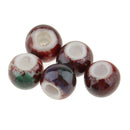 100 Pieces Vintage Style Round Ceramic Loose Beads Spacer Bead for DIY Materials 1