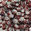 100 Pieces Vintage Style Round Ceramic Loose Beads Spacer Bead for DIY Materials 1