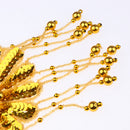 Sequin Beaded Flower Applique Stage Show Costume Dance Ballet Tutu Headdress Accessories Gold