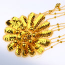 Sequin Beaded Flower Applique Stage Show Costume Dance Ballet Tutu Headdress Accessories Gold