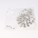 Sequin Beaded Flower Applique Motif Stage Costume Dance Hairpiece DIY Accessories Silver