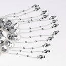 Sequin Beaded Flower Applique Motif Stage Costume Dance Hairpiece DIY Accessories Silver