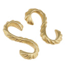 2 Pieces DIY Solid Brass S Shaped Thread Hook 3x2.3 cm
