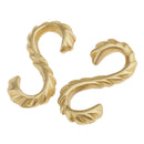 2 Pieces DIY Solid Brass S Shaped Thread Hook 3x2.3 cm