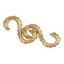 2 Pieces DIY Solid Brass S Shaped Thread Hook 3x2.3 cm