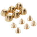 6 Pieces Brass Spike Cone Studs Rivets Press Pins DIY Leather Crafts 12x9 mm