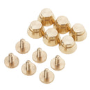 6 Pieces DIY Leather Crafts Hollow Screw Back Brass Studs Rivets 11x7 mm