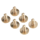 6 Pieces DIY Leather Crafts Hollow Screw Back Brass Studs Rivets 11x7 mm