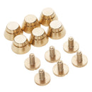 6 Pieces DIY Leather Crafts Hollow Screw Back Brass Studs Rivets 11x7 mm