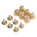 6 Pieces DIY Leather Crafts Hollow Screw Back Brass Studs Rivets 11x7 mm