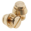 6 Pieces DIY Leather Crafts Hollow Screw Back Brass Studs Rivets 11x7 mm