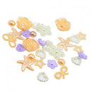 50 Pieces Assorted Flatback Pearl Scapbooking Embellishment for DIY Phone Case Hair Accessories